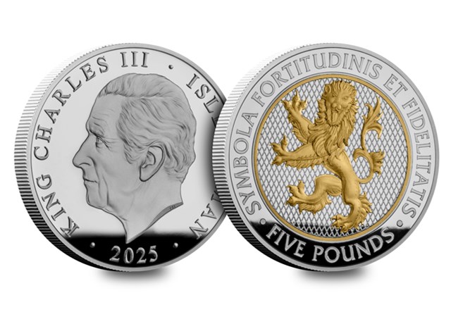 Heraldic Beasts Cuni £5 Set Lion Obv Rev