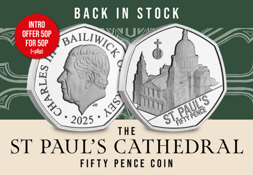 St Pauls Cathedral 50P Coin For 50P