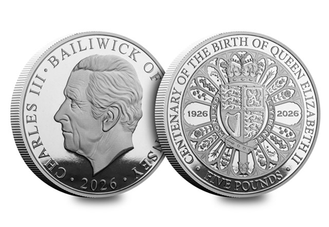 2026 QEII £5 Guernsey OBV REV Cuni Proof