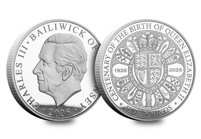 2026 QEII £5 Guernsey OBV REV Silver Proof