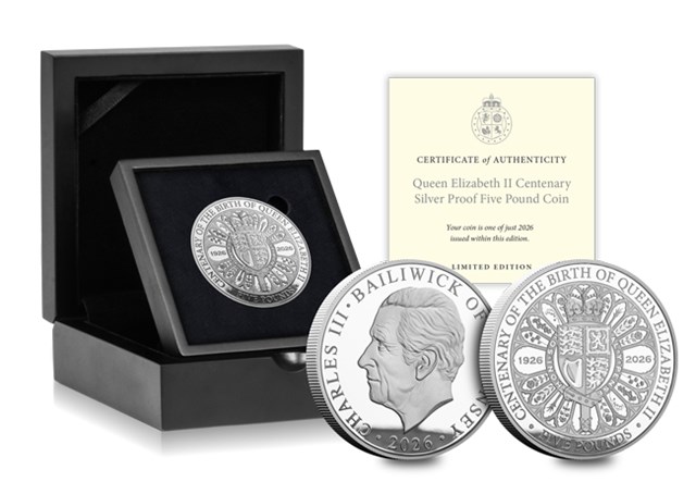 2026 QEII £5 Guernsey Silver Proof BOX