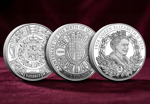Queen Elizabeth II Centenary £5 Set 1300X900 1