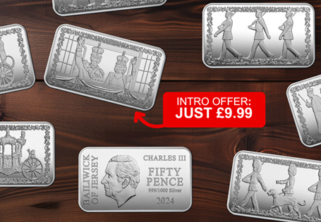 Own the ultimate tribute to our nation’s FIRST Coronation in over 70 years -  The King Charles III Coronation Silver 50p Coin Bar. 