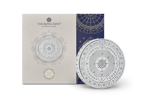 This UK 2026 £5 Brilliant Uncirculated Pack unlocks The Great British Treasure Hunt - a nationwide quest inspired by Sir Isaac Newton. Comes in official Royal Mint packaging.