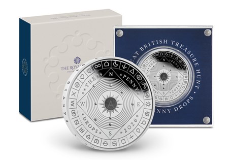 This UK 2026 Silver Proof £5 Coin unlocks The Great British Treasure Hunt - a nationwide quest inspired by Sir Isaac Newton. Comes in official Royal Mint packaging.
