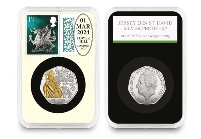 Dn Patron Saints Silver Proof 50P Postmarked Collection Product Images 1