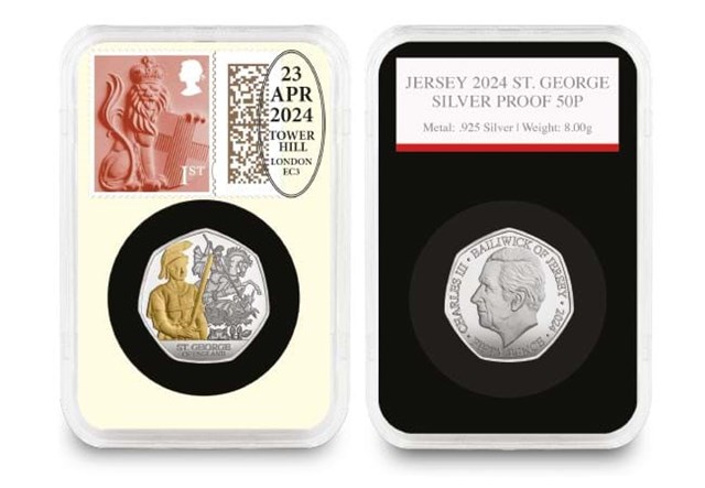 Dn Patron Saints Silver Proof 50P Postmarked Collection Product Images 2