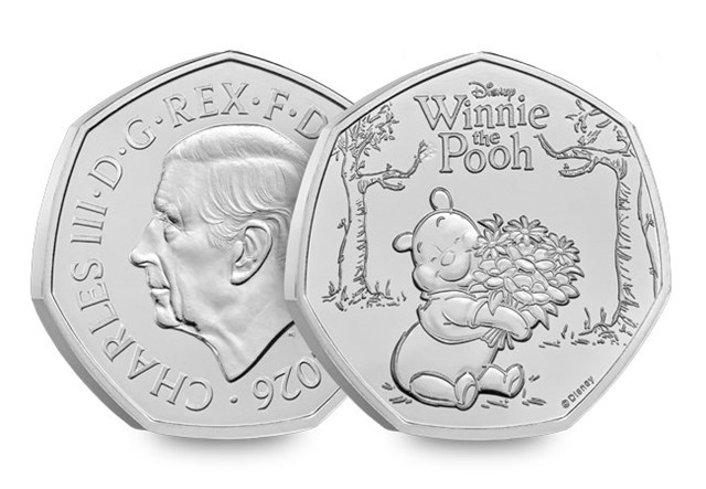 2026 UK Winnie The Pooh Kindness 50P Coin Range 1