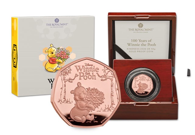 2026 UK Winnie The Pooh Kindness 50P Coin Range 14