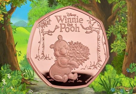 This 2026 UK Gold Proof 50p has been issued by The Royal Mint to celebrate 100 years of Winnie the Pooh. The first coin celebrates kindness and comes in official Royal Mint packaging.