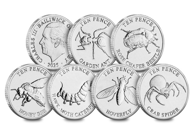 Garden Invertebrates 10Ps (Non Coloured) All Rev (With Obv)