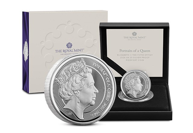 Portraits Of QEII JC Silver Piedfort Images JG 3