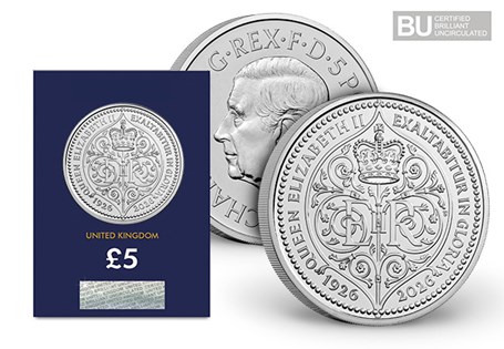 The Royal Mint has released an official £5 coin to mark the birth centenary of Queen Elizabeth II. Struck to Brilliant Uncirculated quality and encapsuled in official Change Checker packaging.