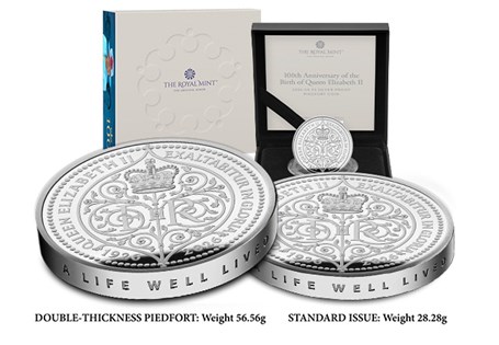 This UK 2026 Silver Proof Piedfort £5 coin honours 100 years since the birth of Queen Elizabeth II, honouring her remarkable life and historic reign. Presented in official Royal Mint packaging.