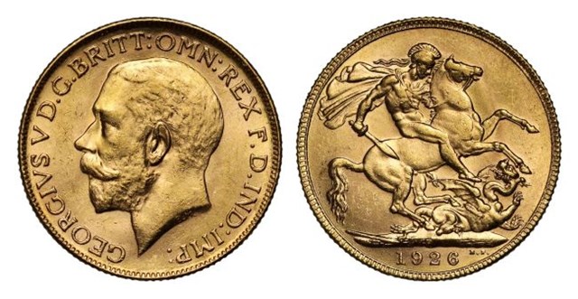 1926 Sovereign Obv Rev