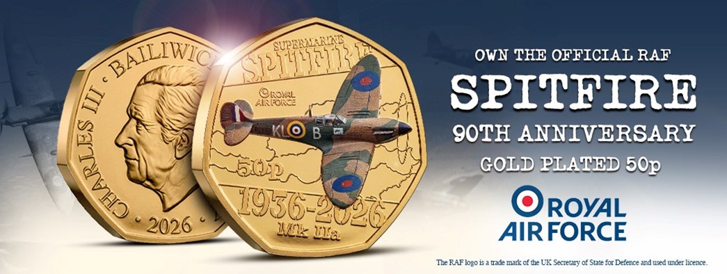 Spitfire 90th Anniversary Gold-Plated 50p